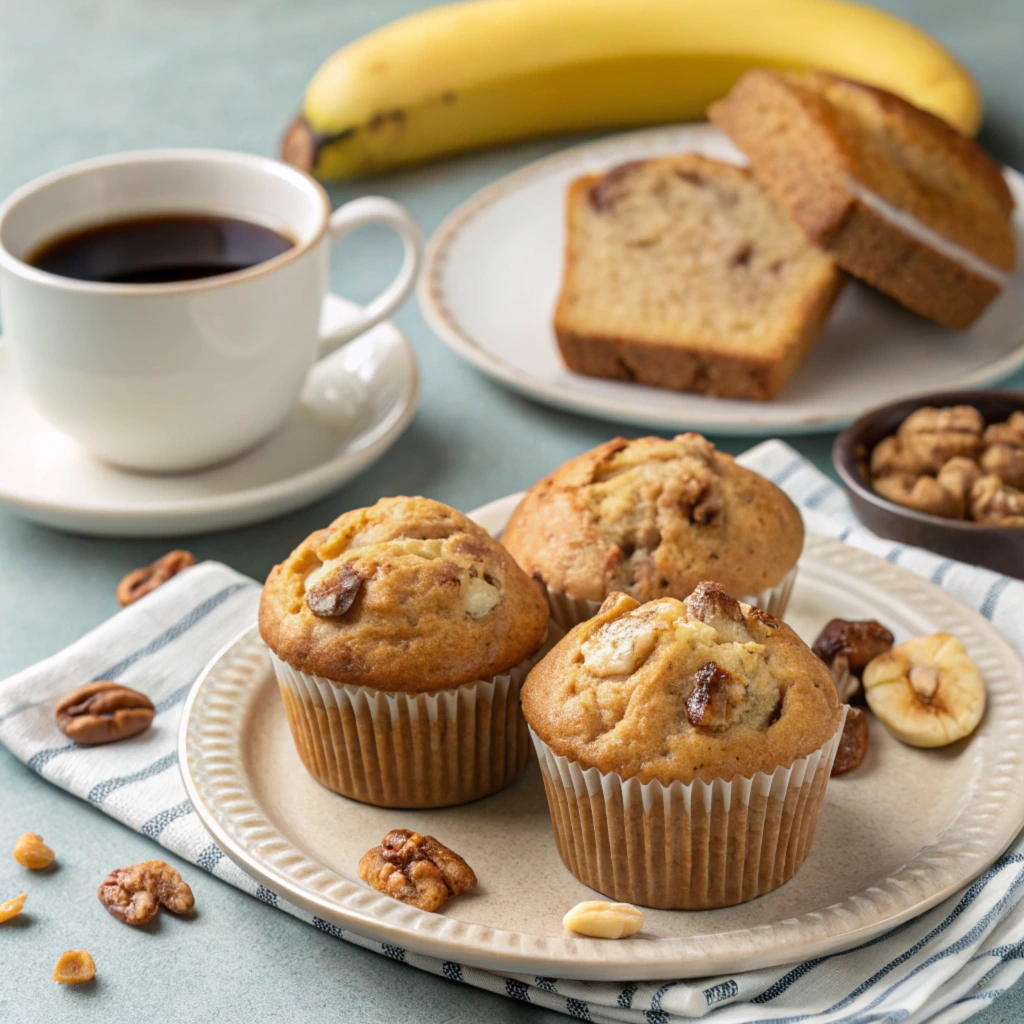 Recipe for banana nut muffins