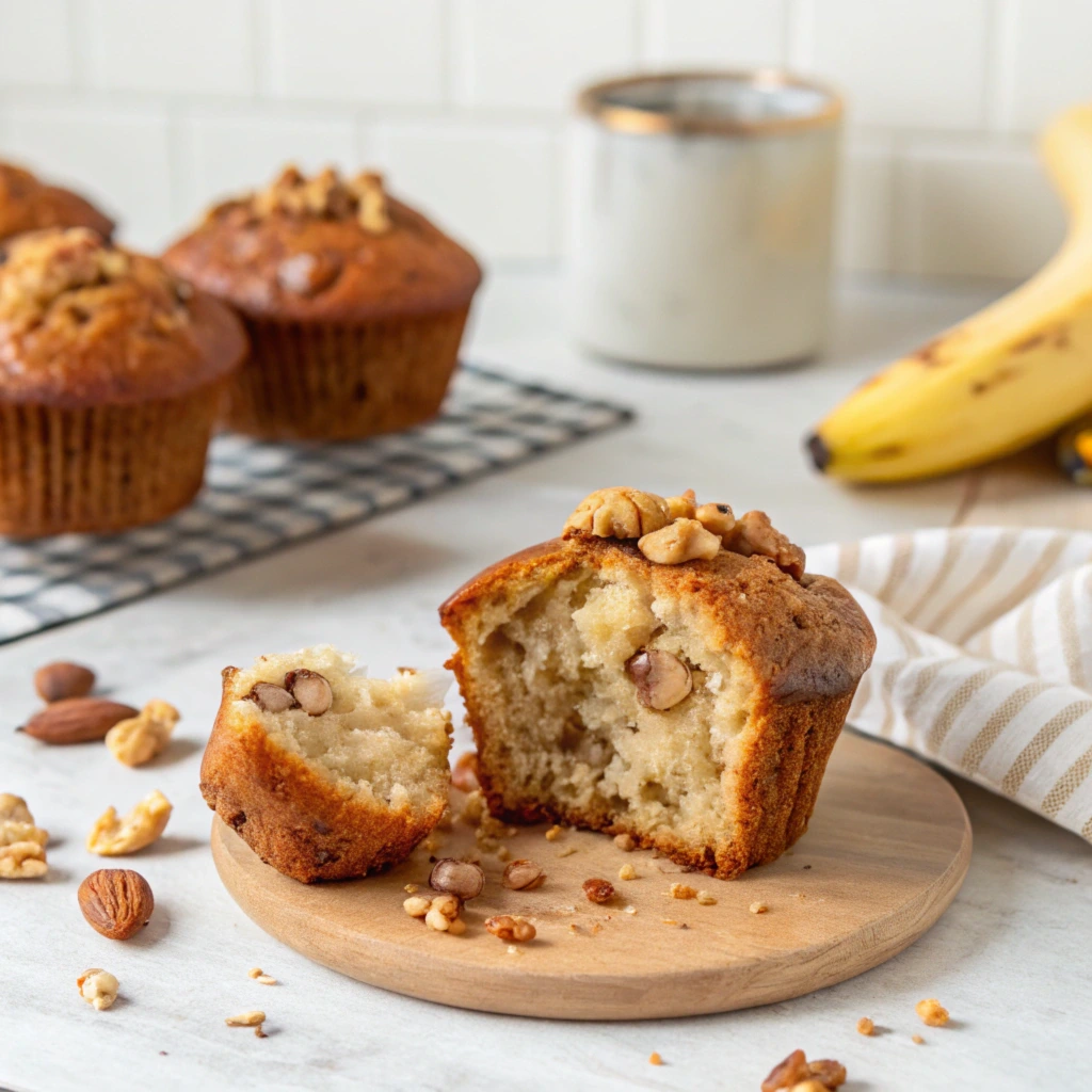 Recipe for banana nut muffins