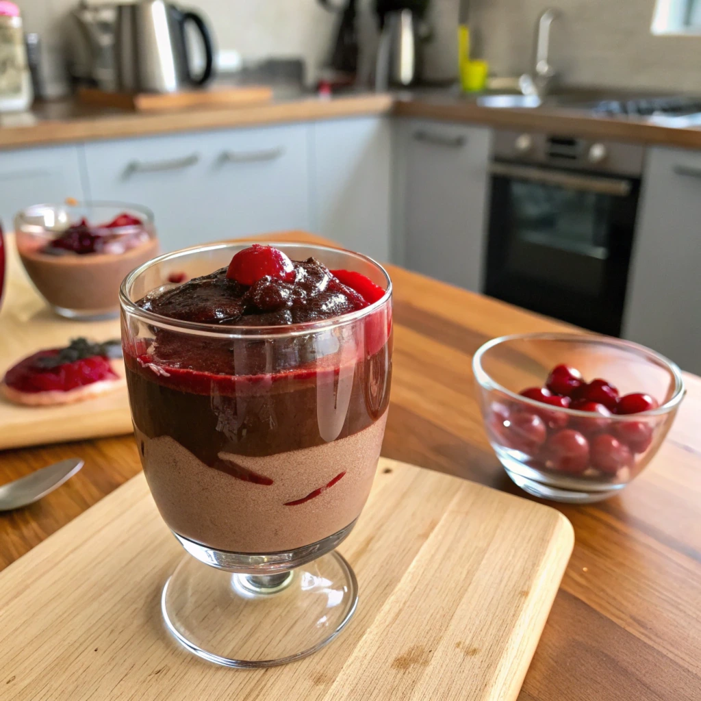 chocolate cherry mousse​