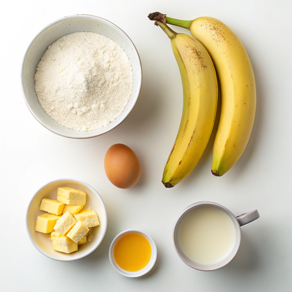 ingredients of banana donuts 