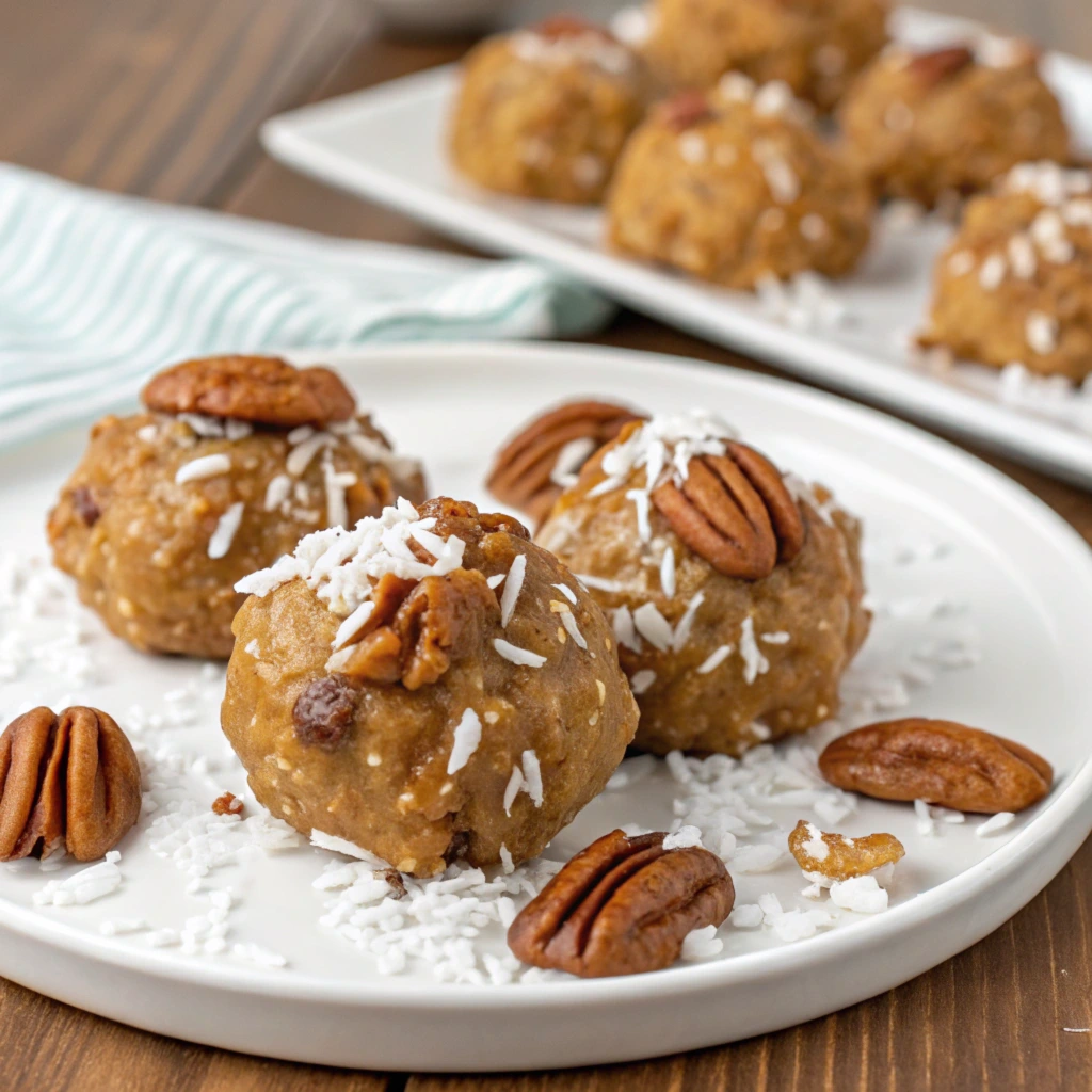 No-Bake Coconut Pecan Praline Cookies