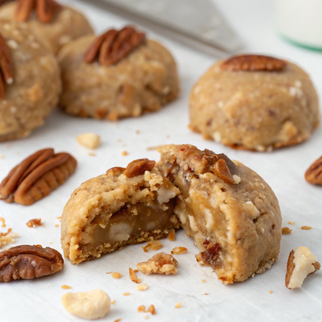 No-Bake Coconut Pecan Praline Cookies