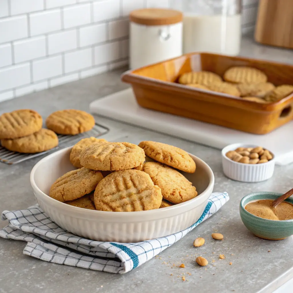 4 ingredients peanut butter cookies