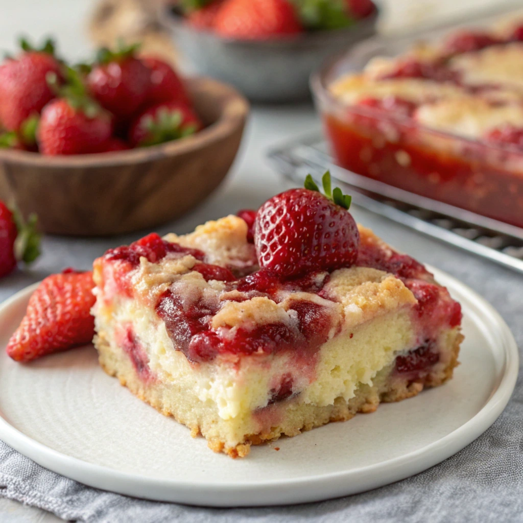 Strawberry Cheesecake Dump Cake