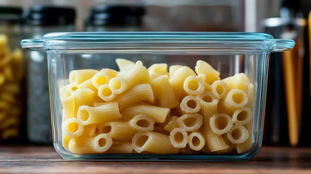 Storing ditalini pasta leftovers